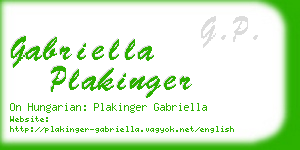 gabriella plakinger business card